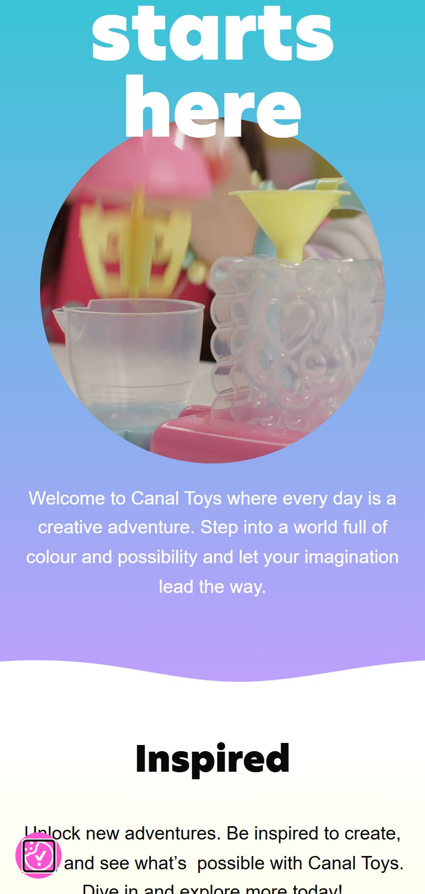 Canal Toys on mobile