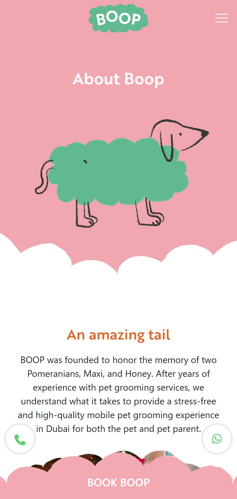 Boop services on mobile