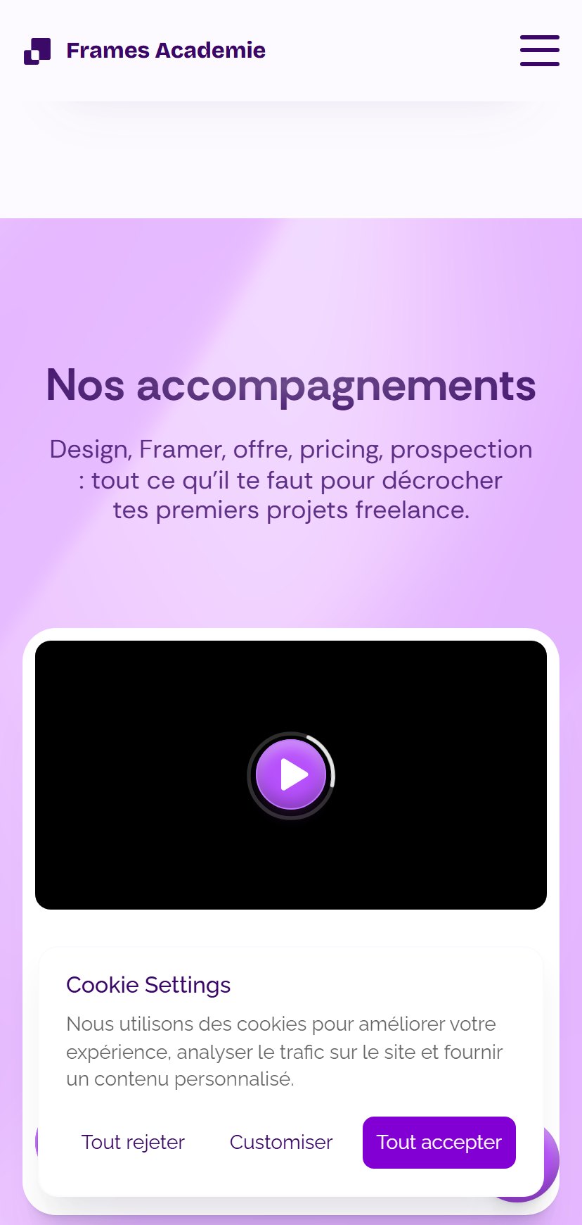 Frames Académie mobile
