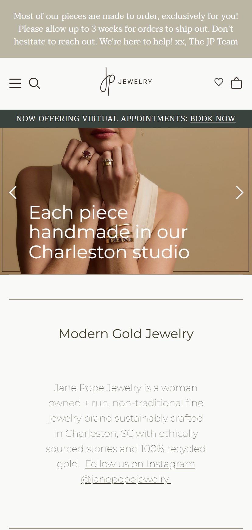 Jane Pope Jewelry on mobile