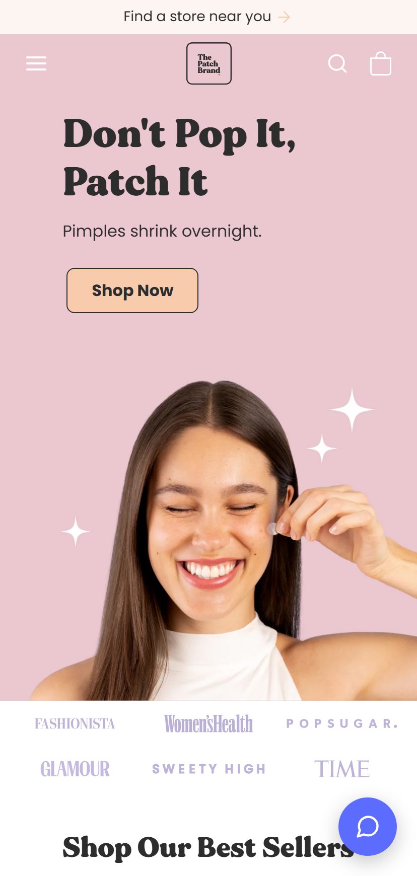 The Patch Brand on mobile