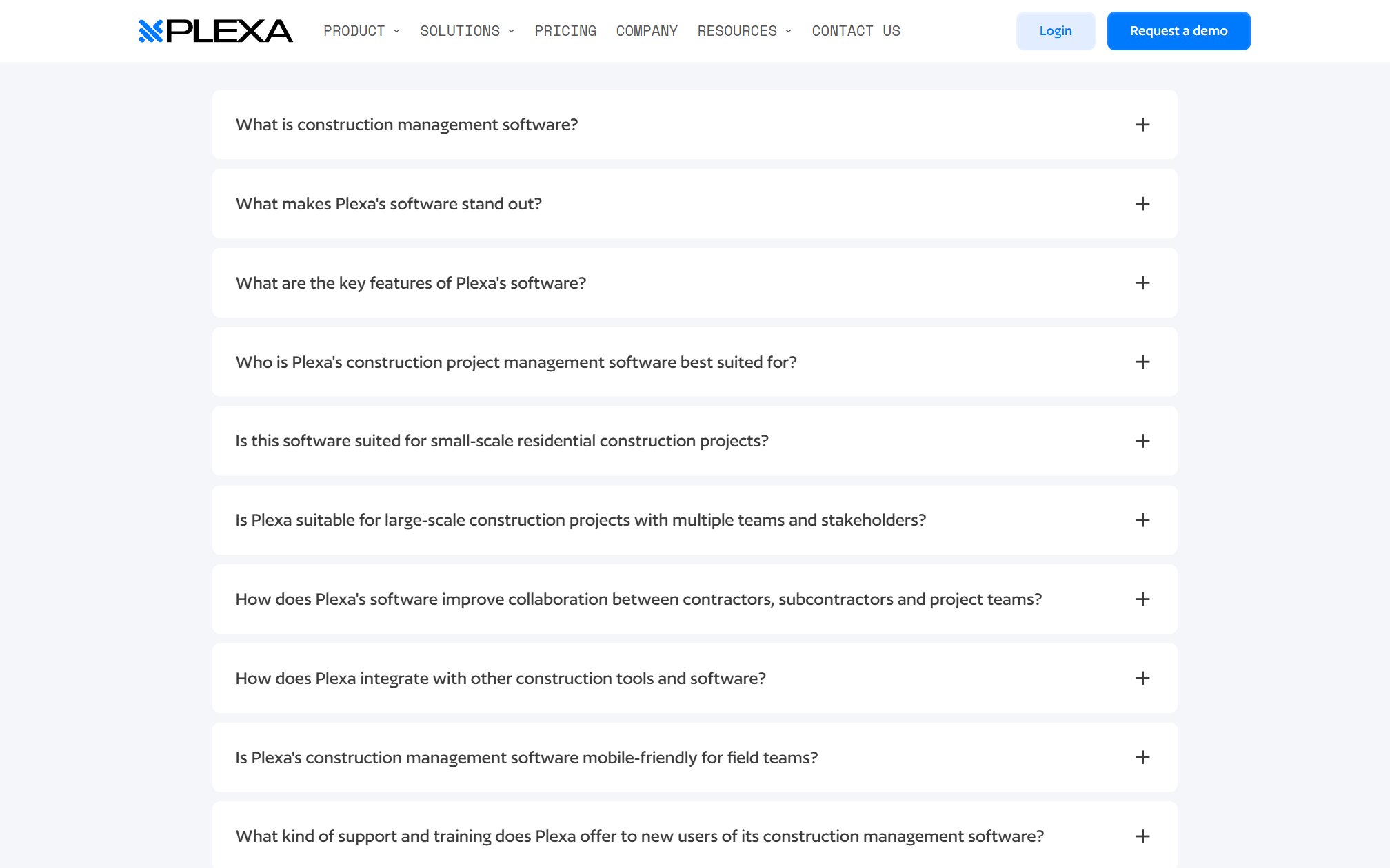 PLEXA Request Demo