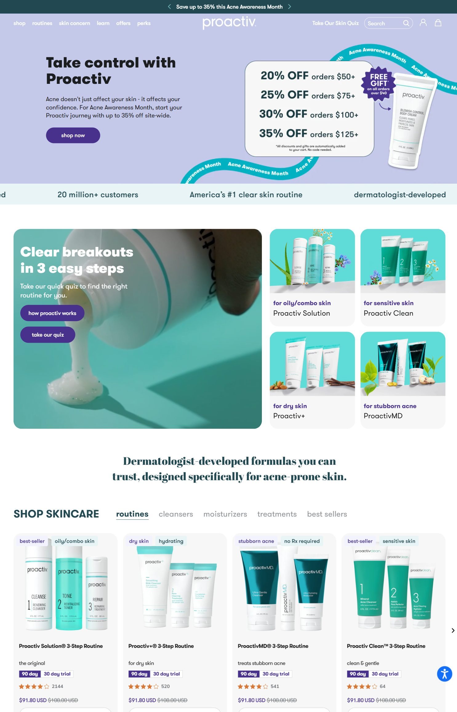 Proactiv website