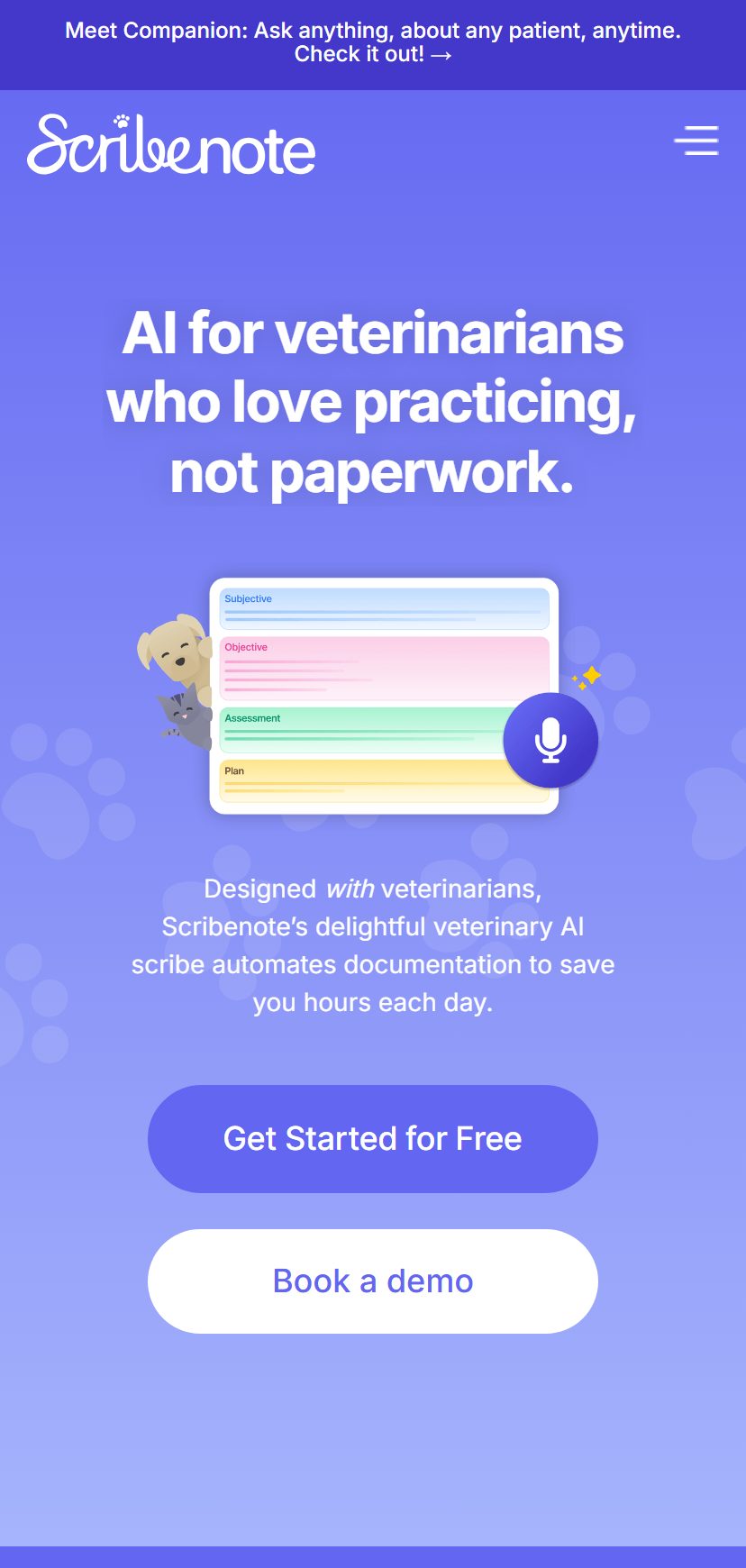 Scribenote on mobile