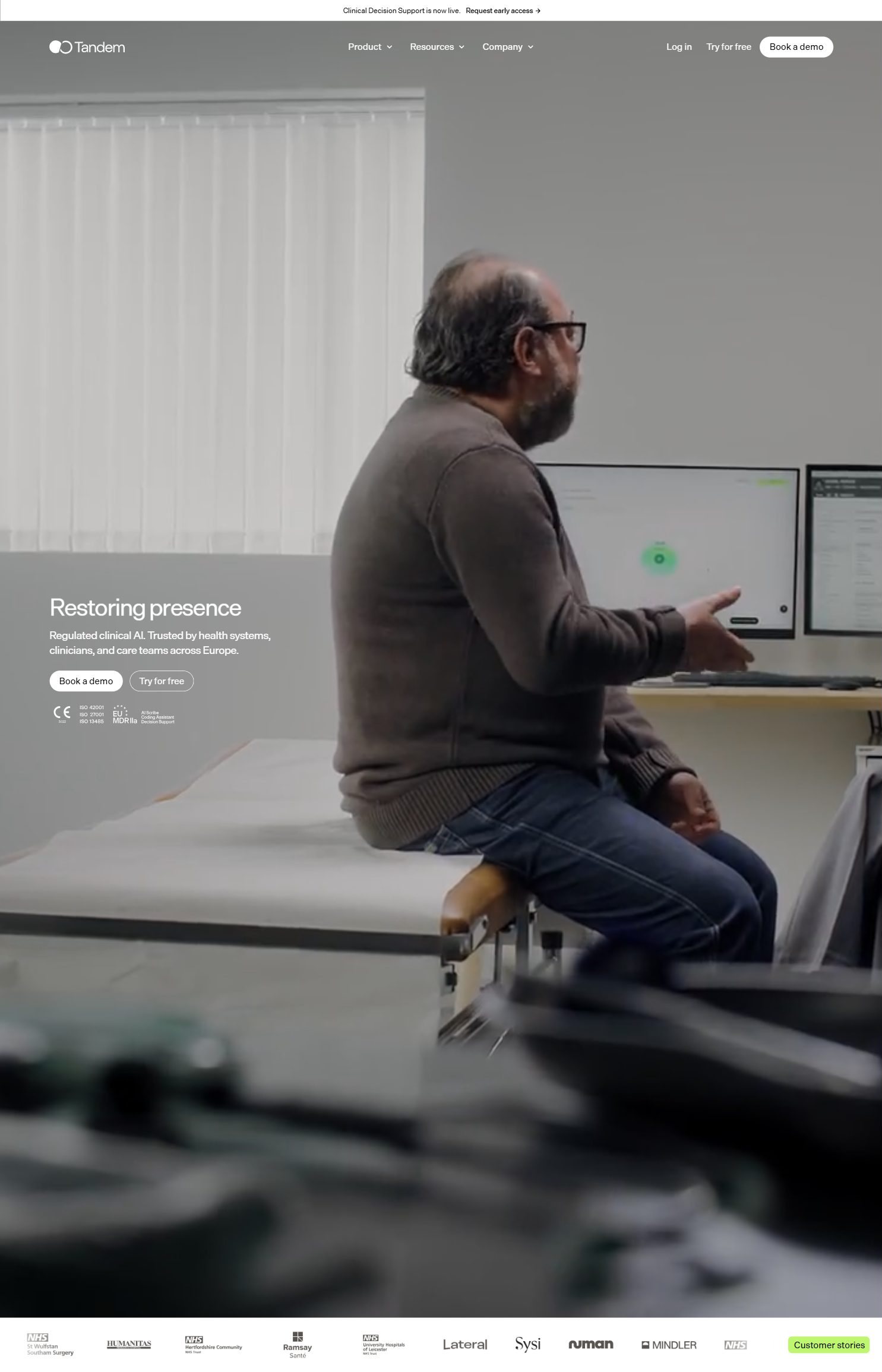 Tandem Health website