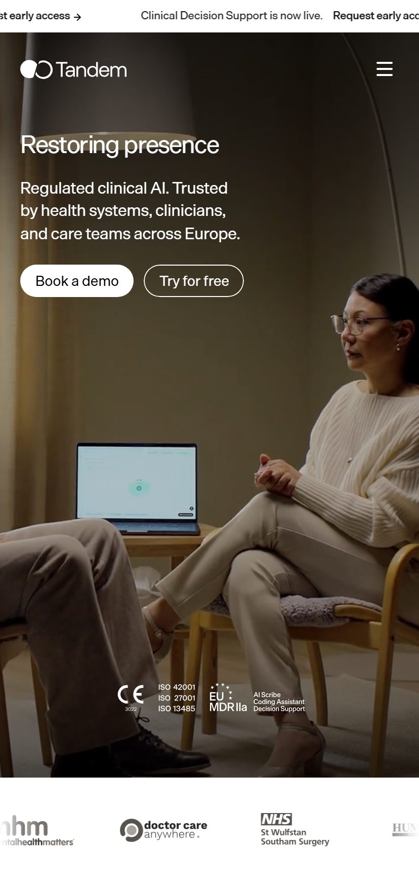 Tandem Health on mobile